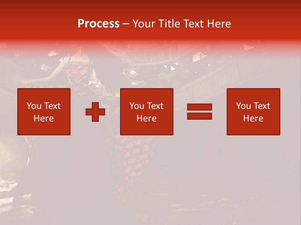 Cute Dress Actress PowerPoint Template