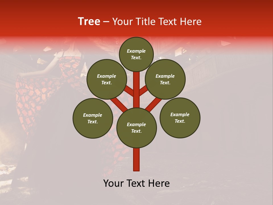 Cute Dress Actress PowerPoint Template