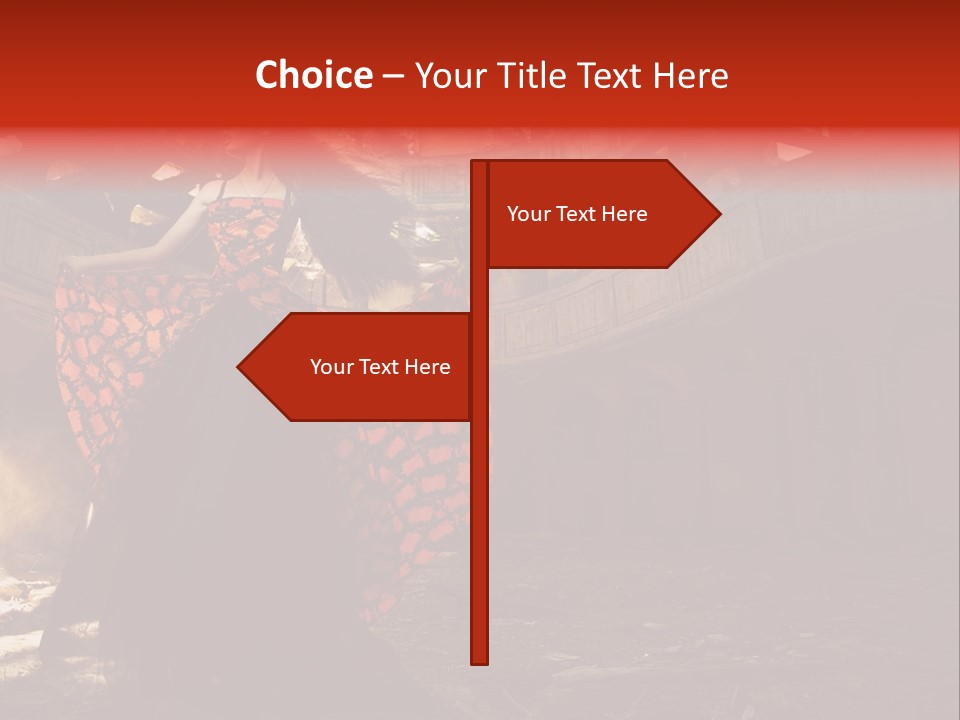 Cute Dress Actress PowerPoint Template