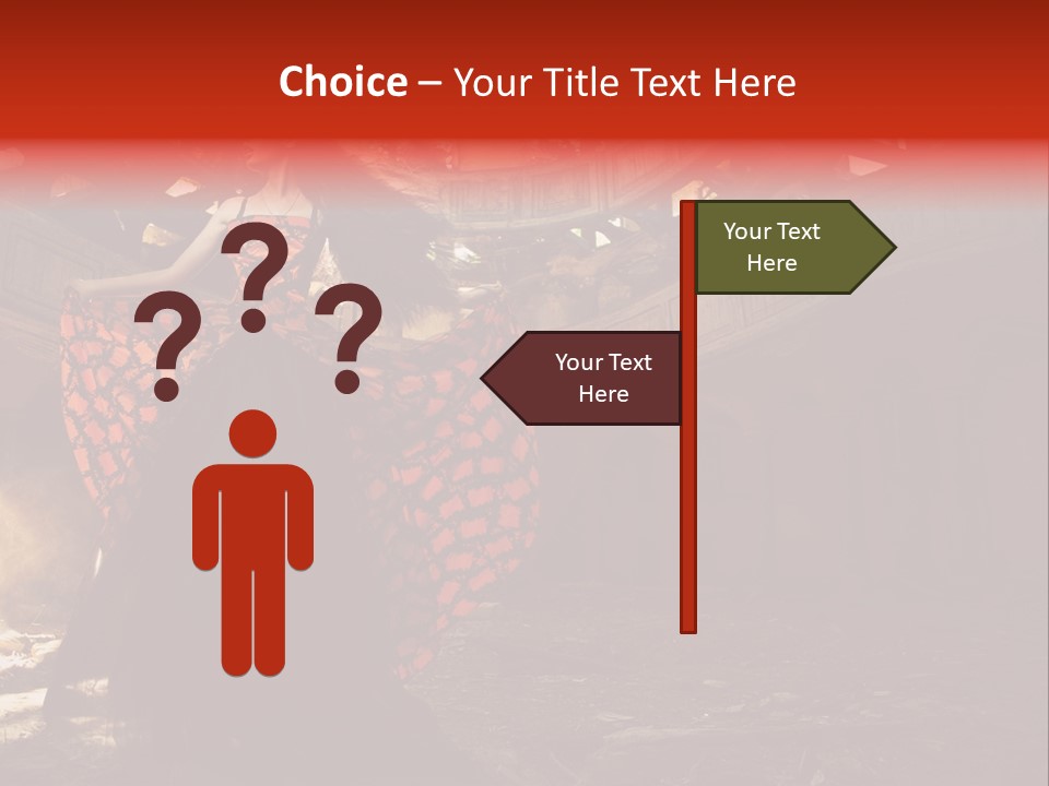 Cute Dress Actress PowerPoint Template