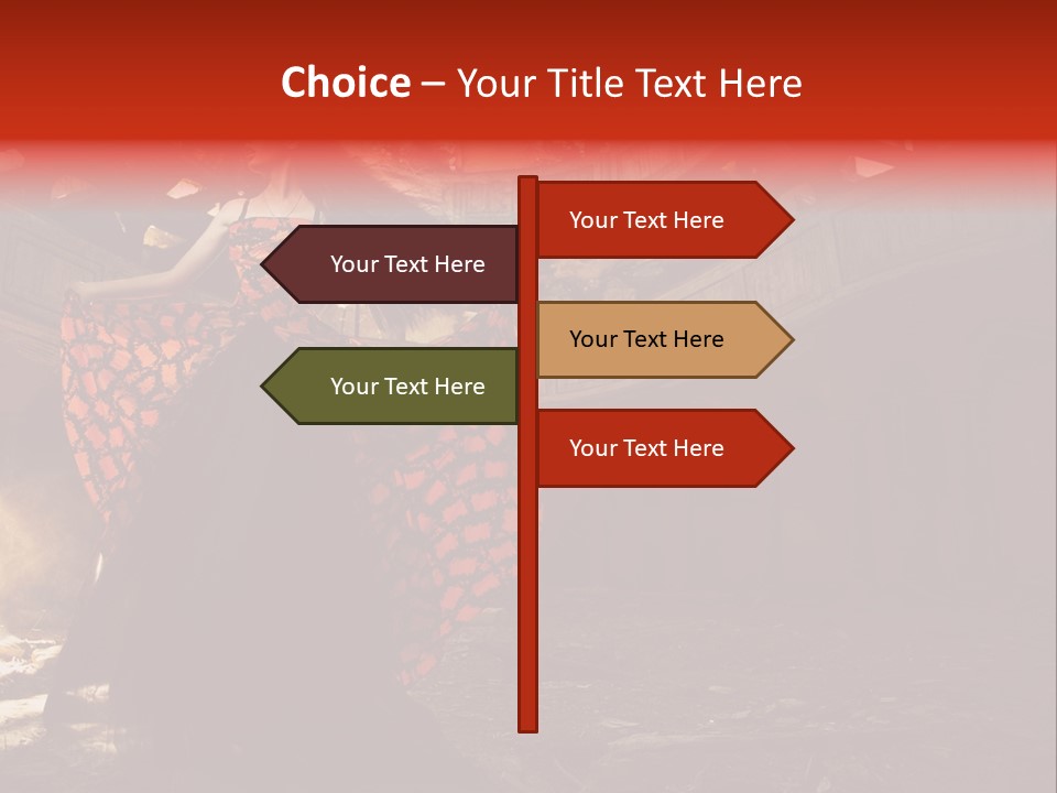 Cute Dress Actress PowerPoint Template