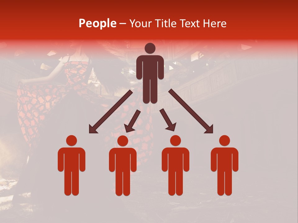 Cute Dress Actress PowerPoint Template