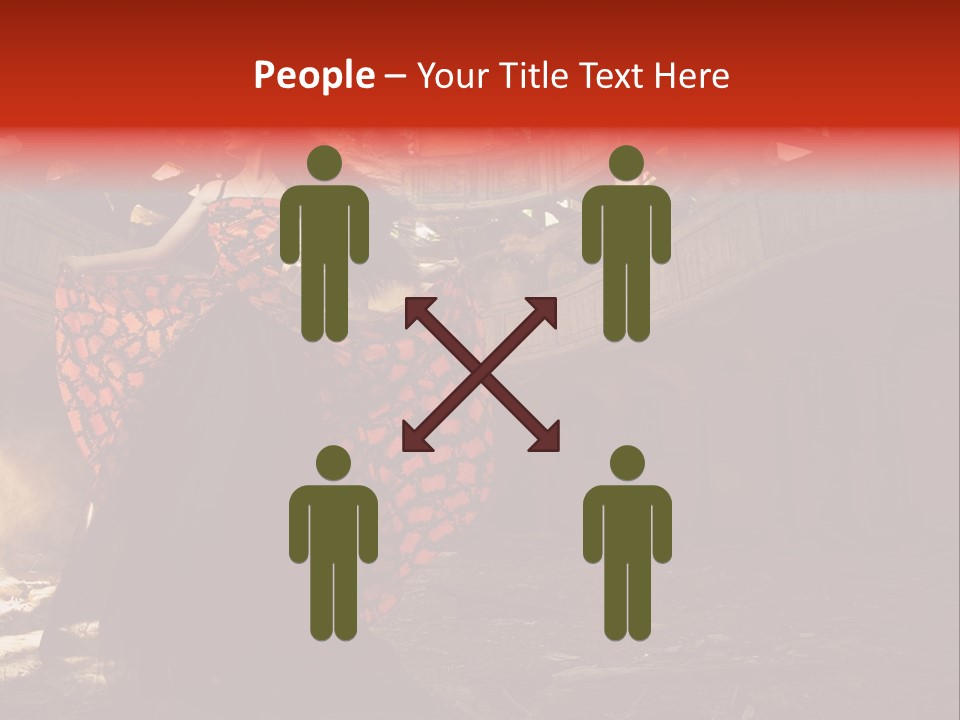 Cute Dress Actress PowerPoint Template