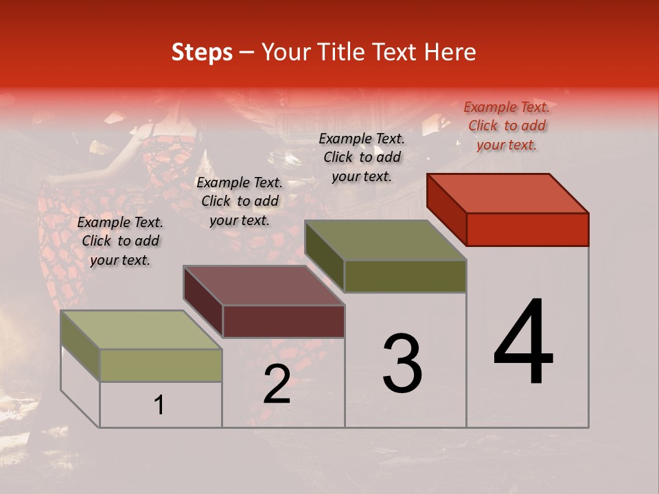 Cute Dress Actress PowerPoint Template