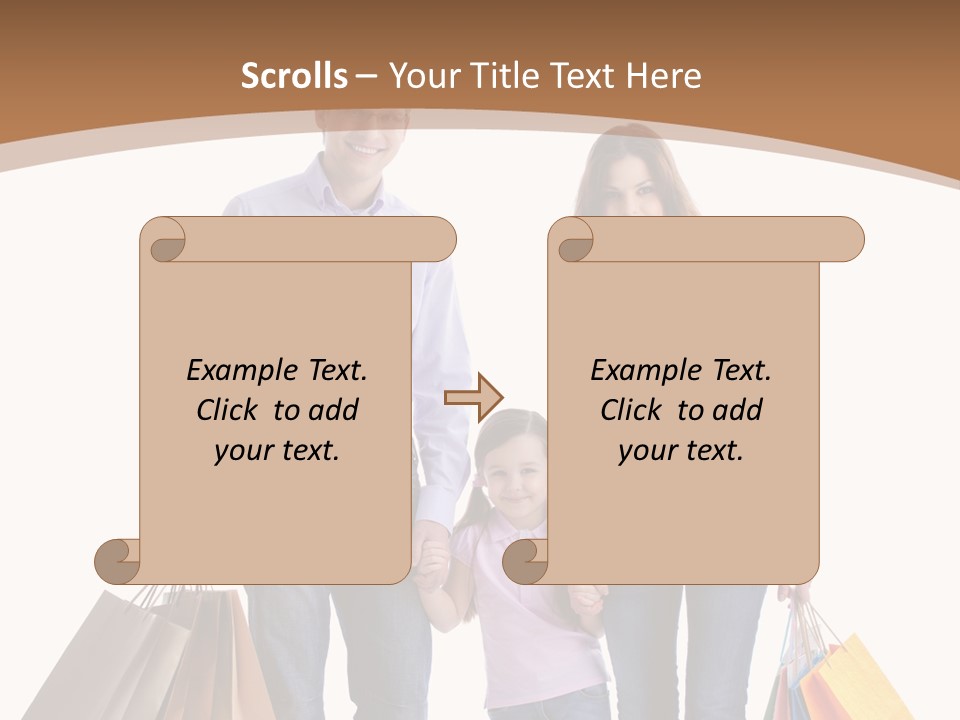 Spending Fashion Shopper PowerPoint Template
