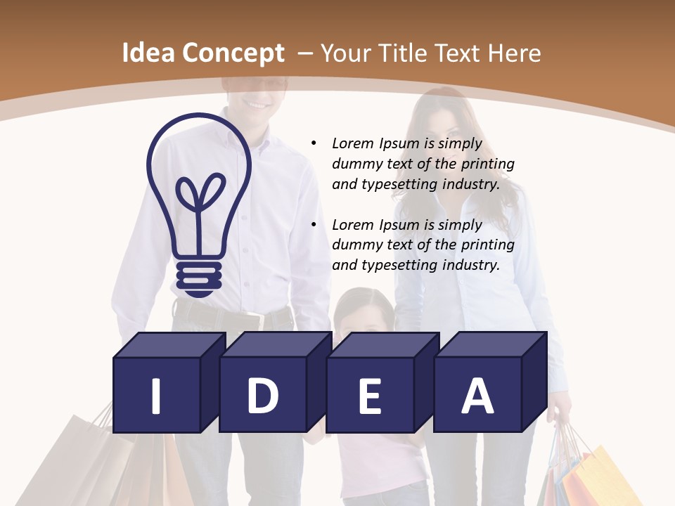 Spending Fashion Shopper PowerPoint Template