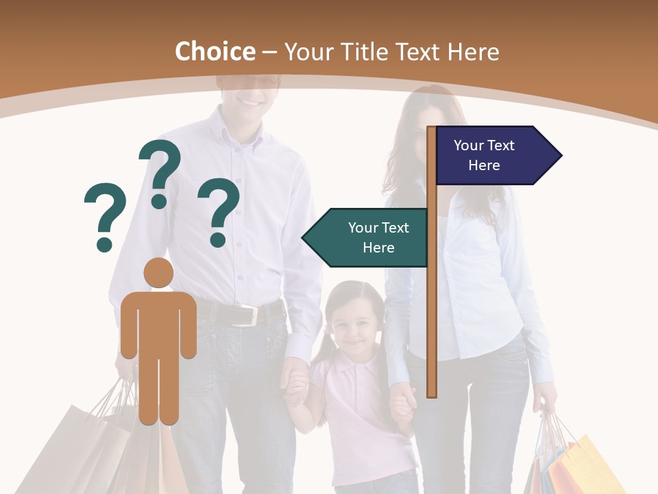 Spending Fashion Shopper PowerPoint Template