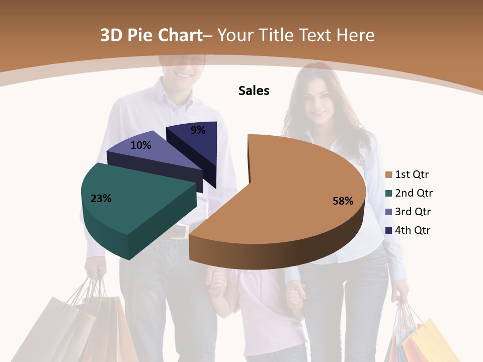 Spending Fashion Shopper PowerPoint Template