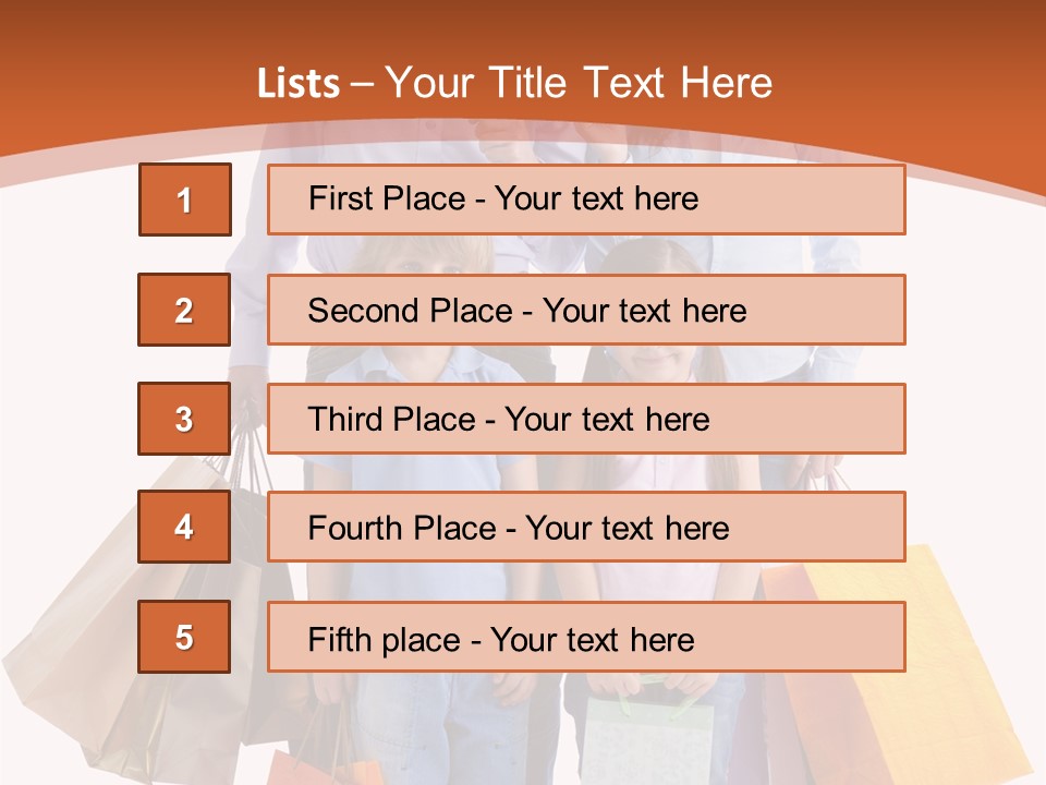 Female Caucasian Purchase PowerPoint Template