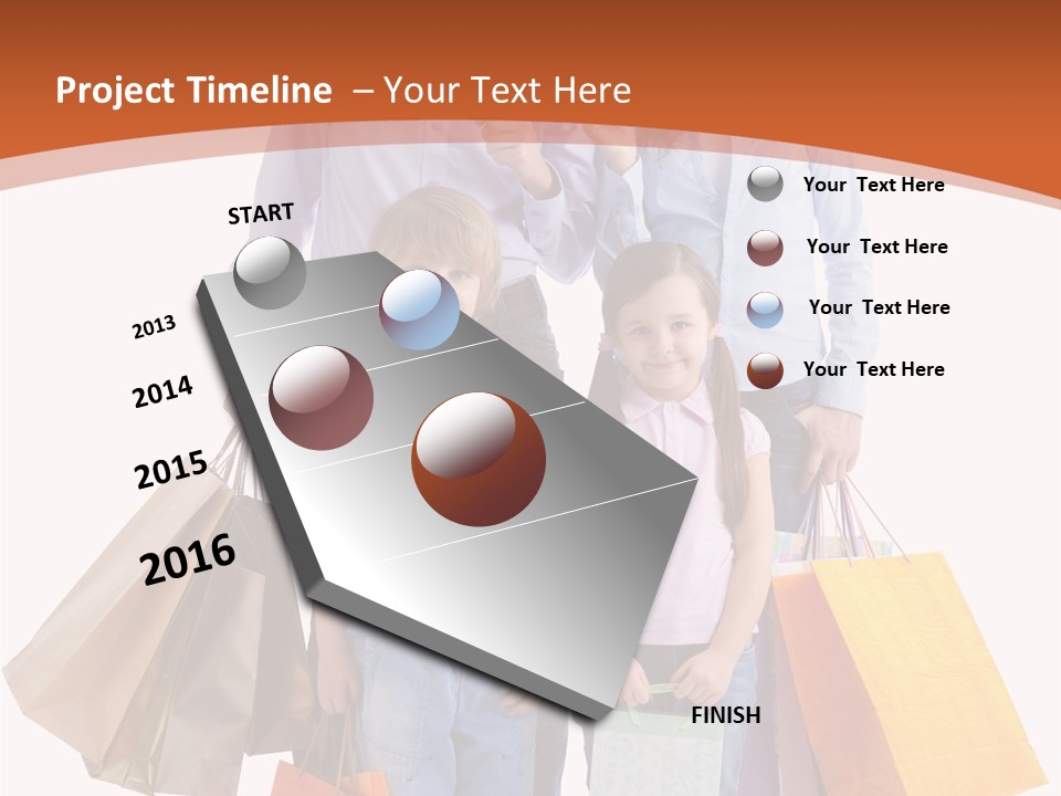 Female Caucasian Purchase PowerPoint Template