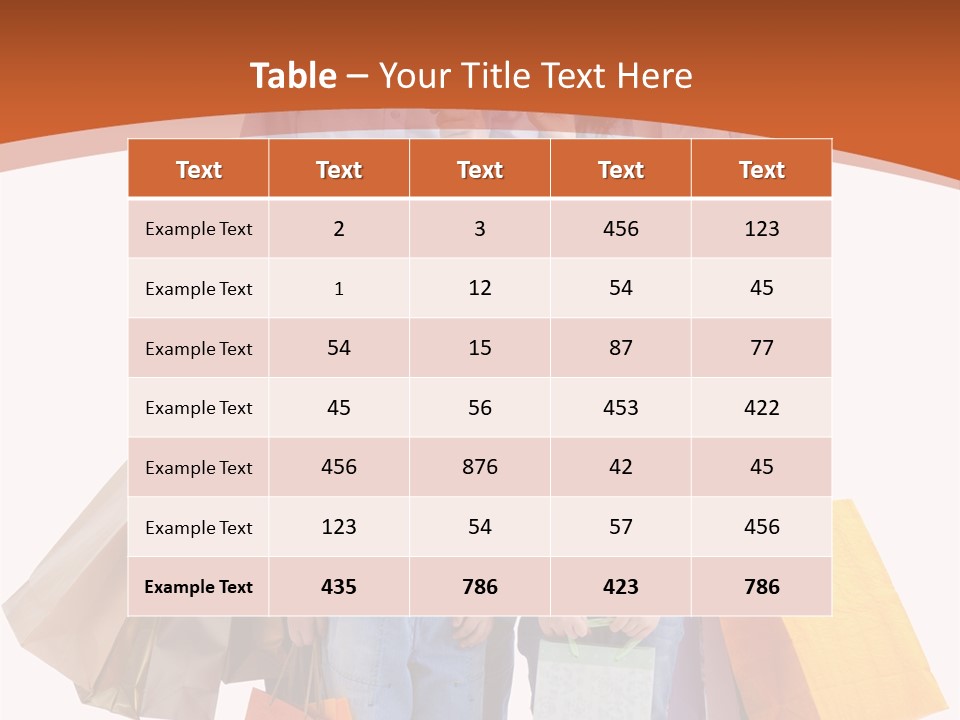 Female Caucasian Purchase PowerPoint Template