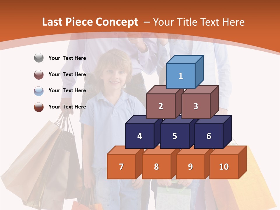 Female Caucasian Purchase PowerPoint Template