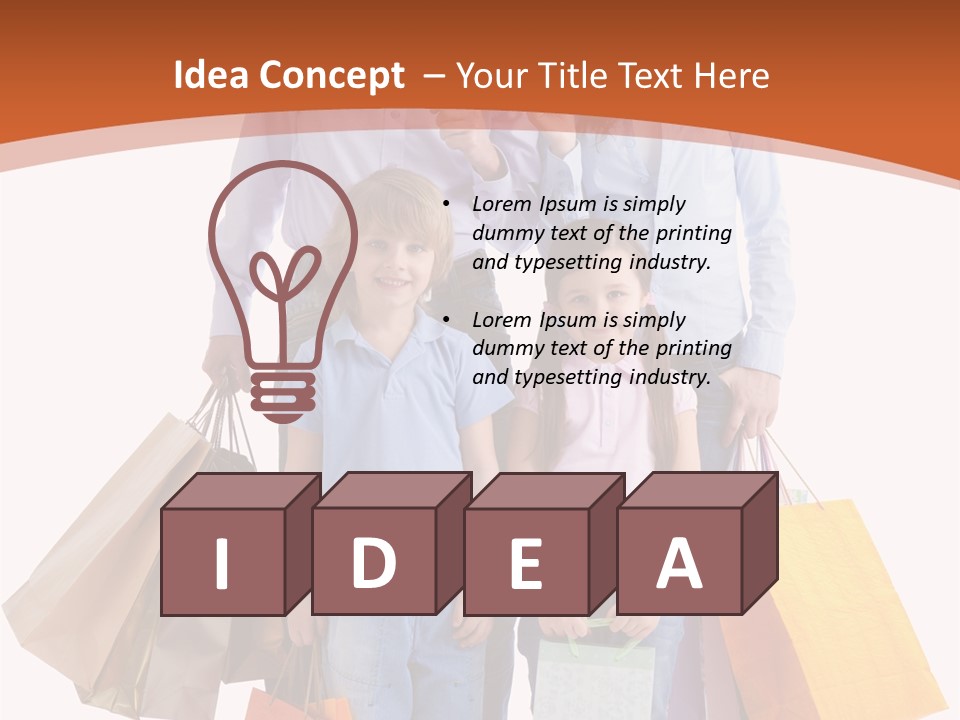 Female Caucasian Purchase PowerPoint Template