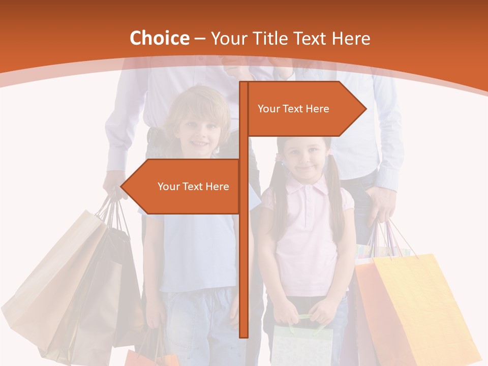 Female Caucasian Purchase PowerPoint Template