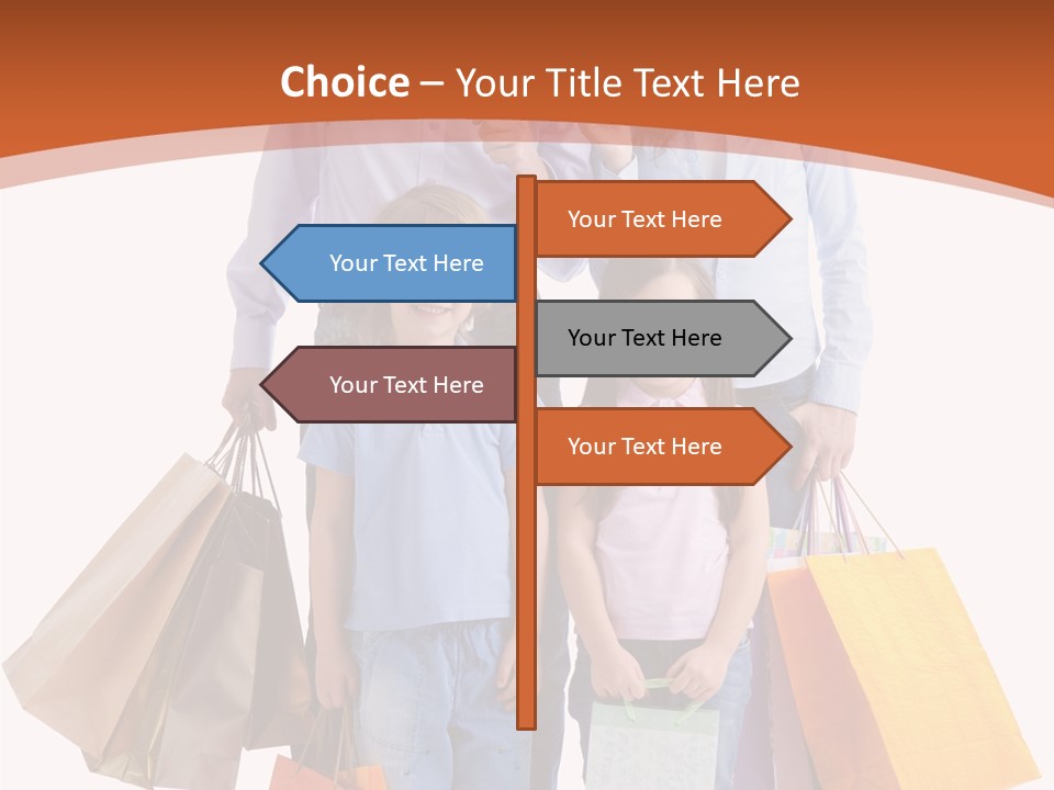 Female Caucasian Purchase PowerPoint Template