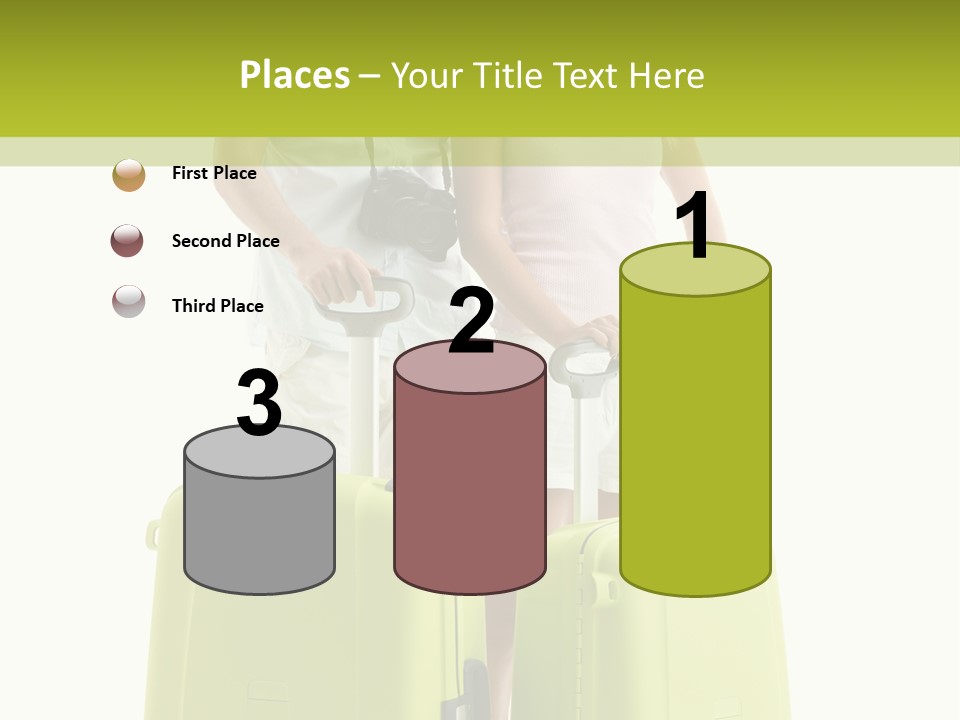 Two Green Female PowerPoint Template