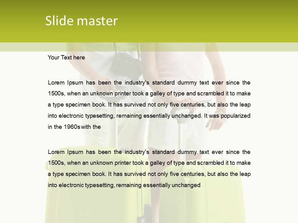 Two Green Female PowerPoint Template