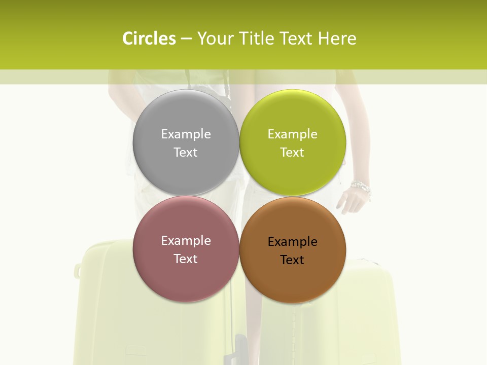 Two Green Female PowerPoint Template