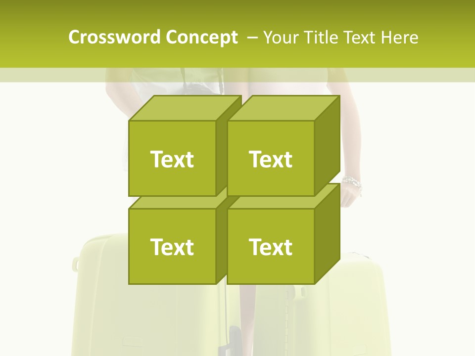 Two Green Female PowerPoint Template