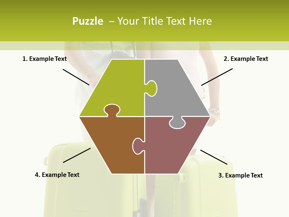 Two Green Female PowerPoint Template