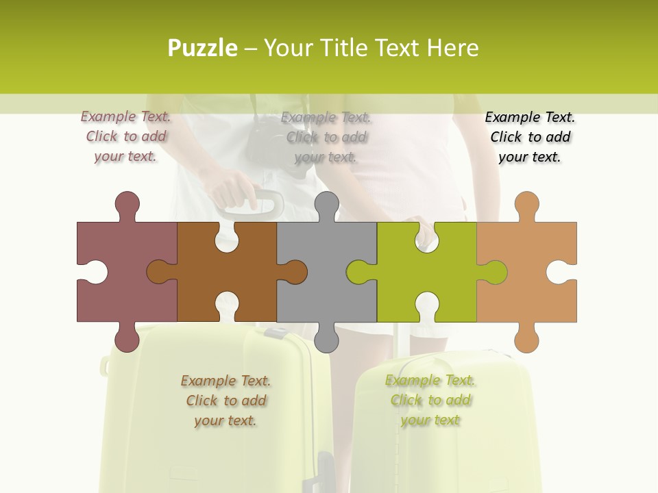 Two Green Female PowerPoint Template