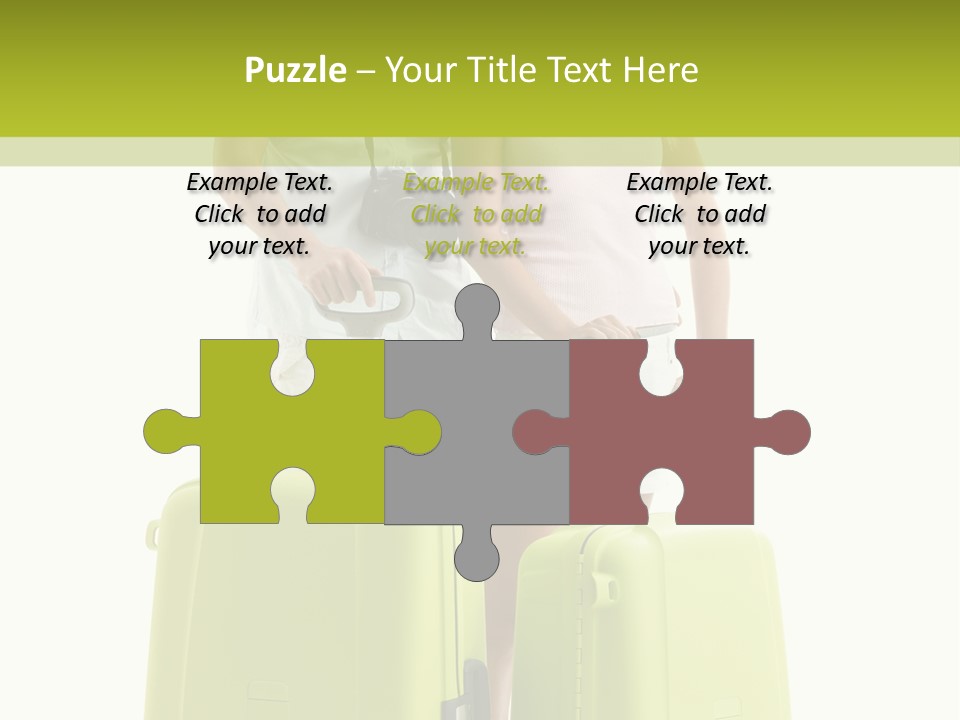 Two Green Female PowerPoint Template