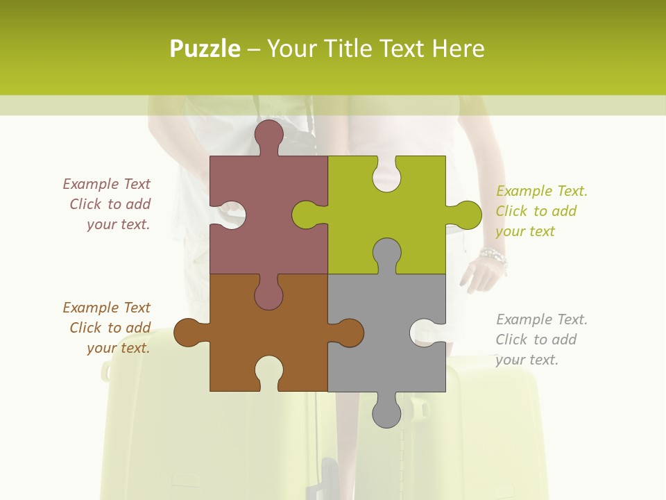 Two Green Female PowerPoint Template
