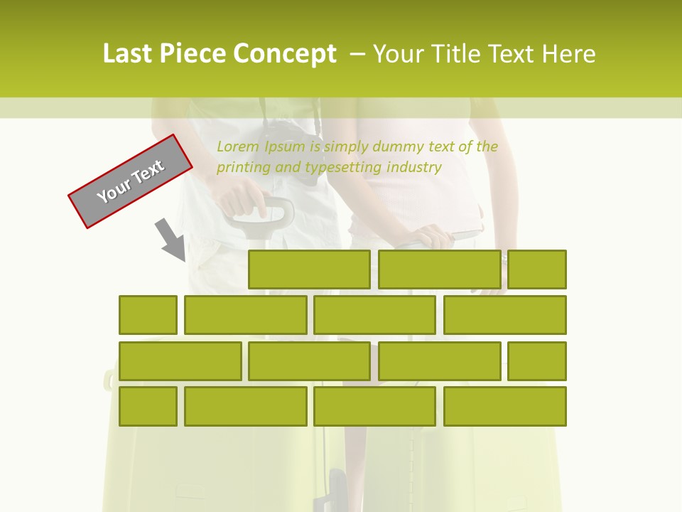 Two Green Female PowerPoint Template