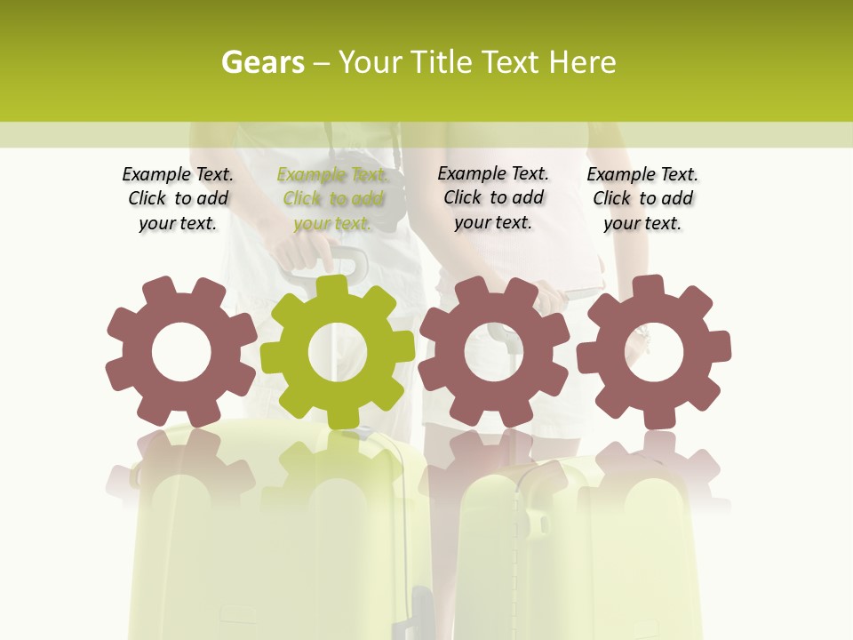 Two Green Female PowerPoint Template