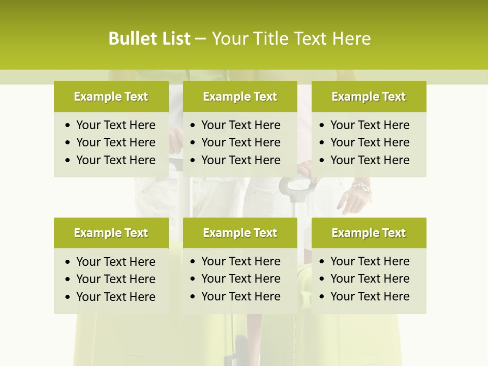 Two Green Female PowerPoint Template