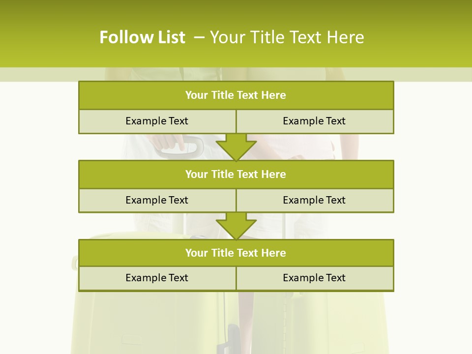 Two Green Female PowerPoint Template