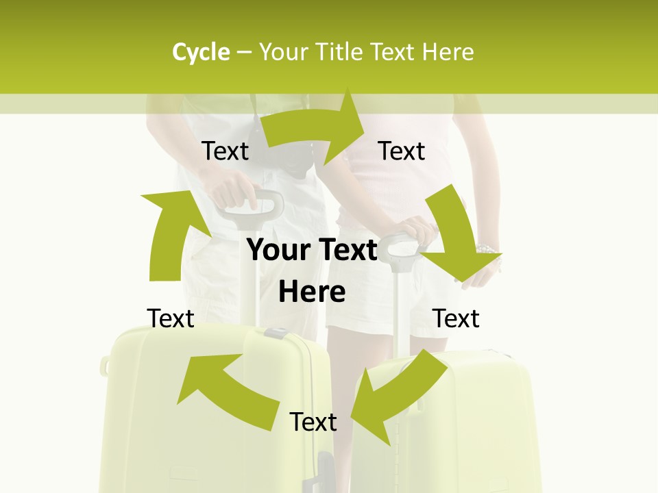 Two Green Female PowerPoint Template