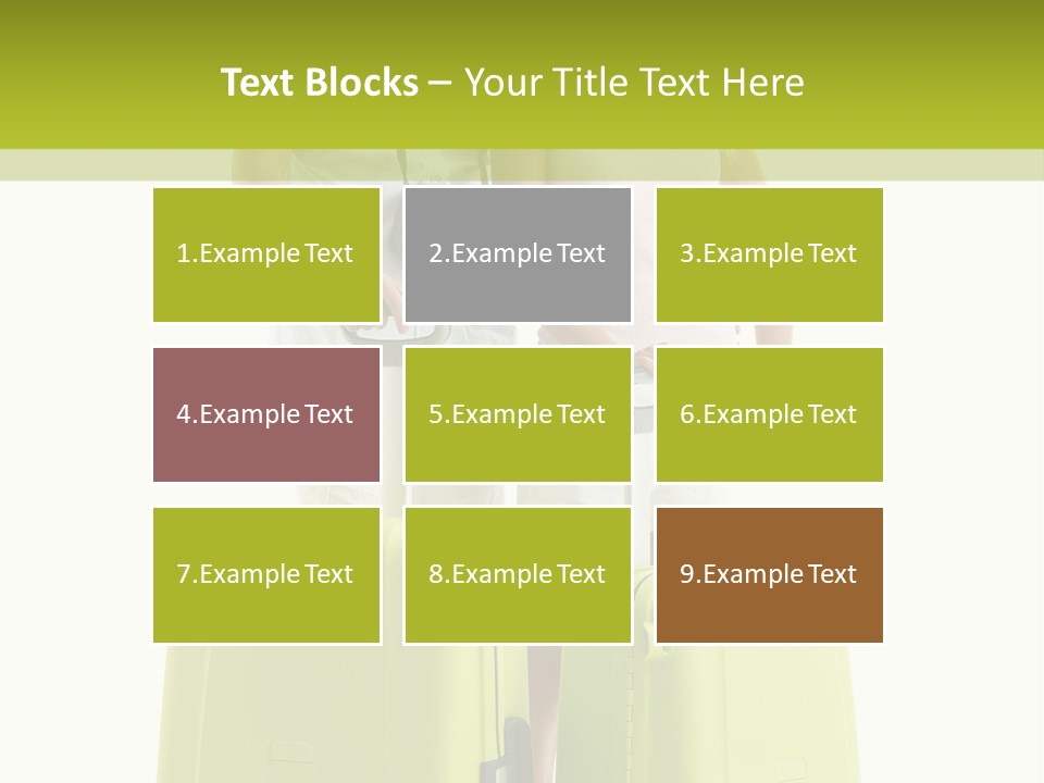 Two Green Female PowerPoint Template