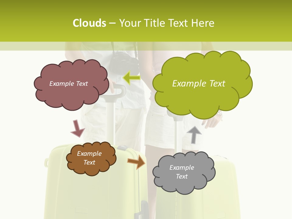 Two Green Female PowerPoint Template