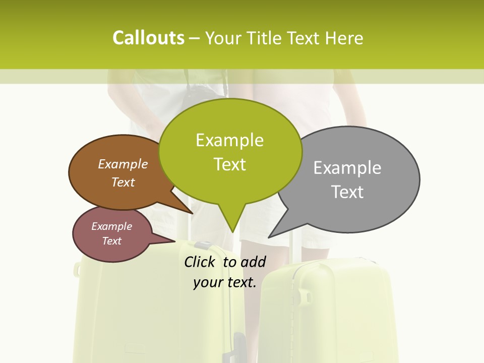 Two Green Female PowerPoint Template