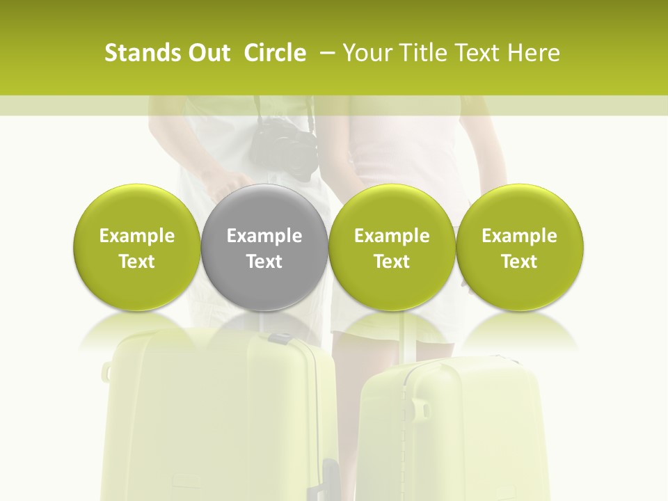 Two Green Female PowerPoint Template