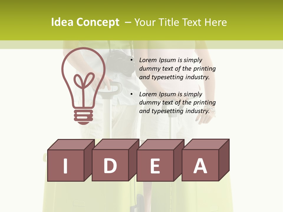 Two Green Female PowerPoint Template