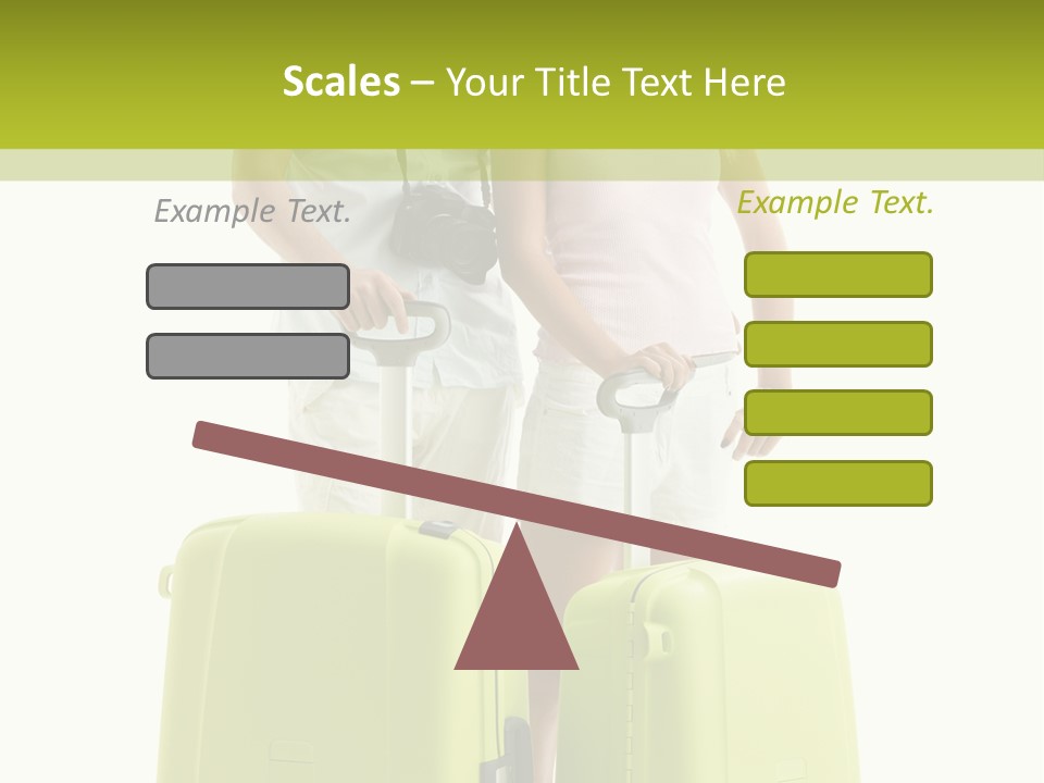 Two Green Female PowerPoint Template