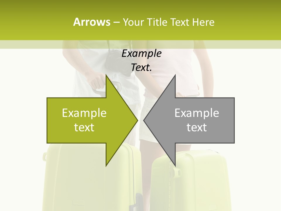 Two Green Female PowerPoint Template