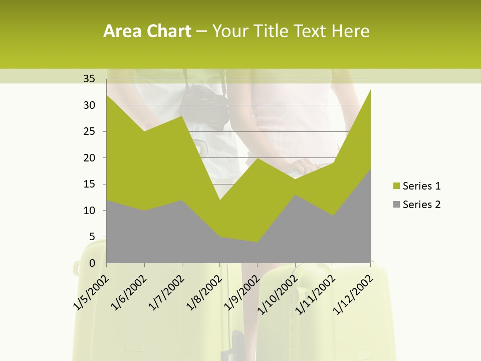 Two Green Female PowerPoint Template