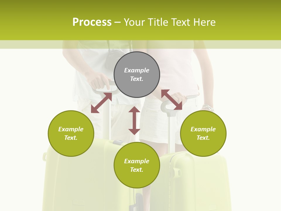 Two Green Female PowerPoint Template