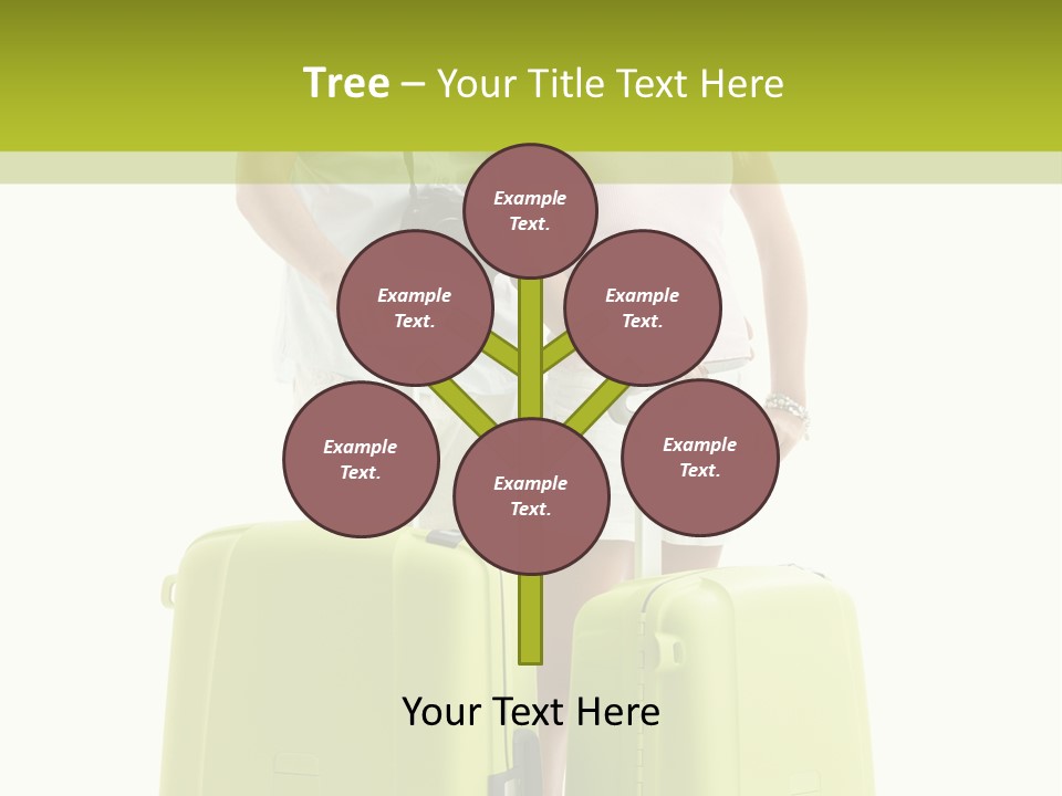 Two Green Female PowerPoint Template