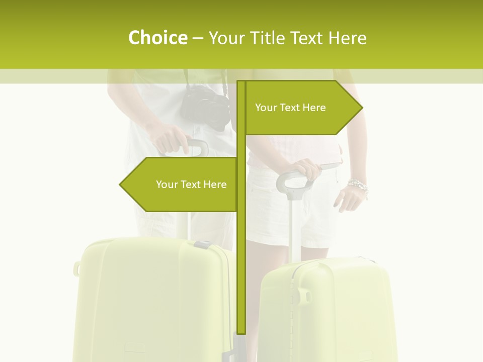 Two Green Female PowerPoint Template