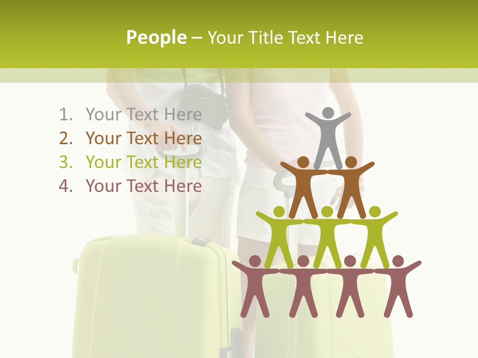 Two Green Female PowerPoint Template