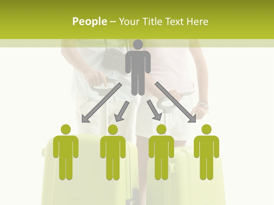 Two Green Female PowerPoint Template