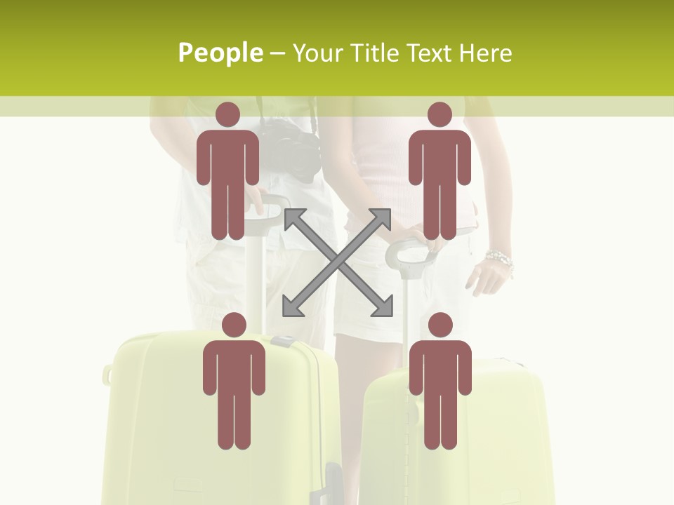 Two Green Female PowerPoint Template