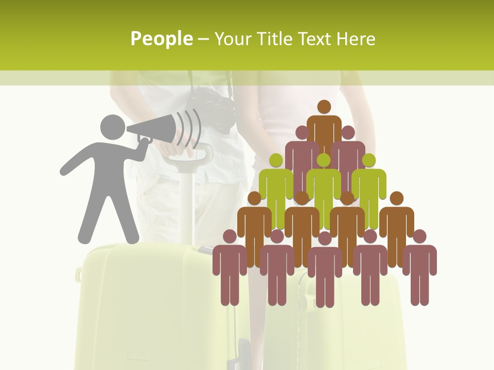 Two Green Female PowerPoint Template
