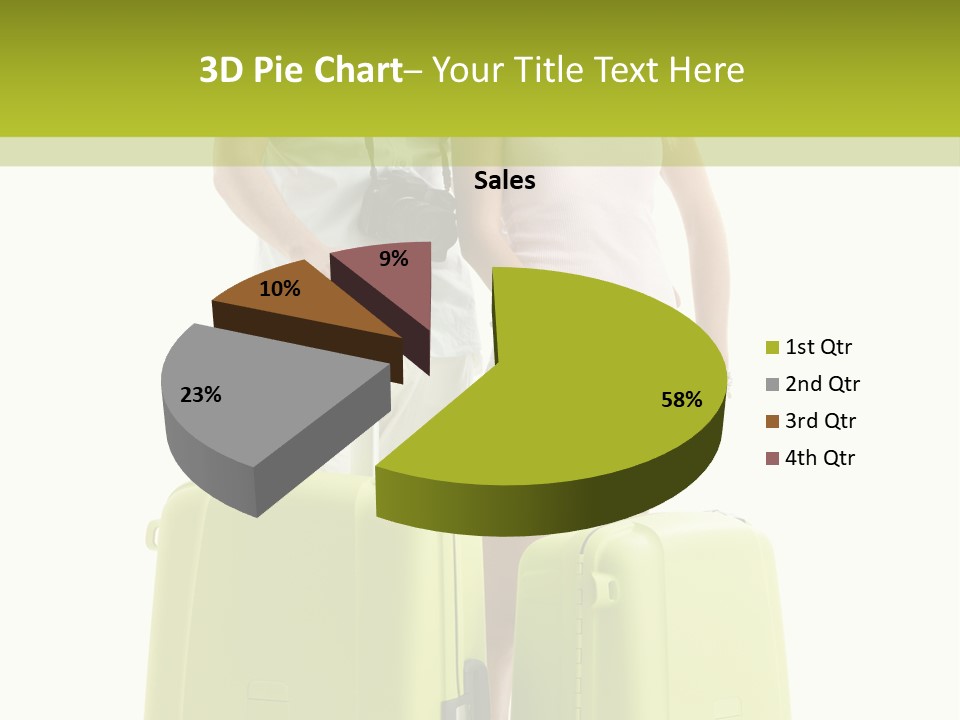 Two Green Female PowerPoint Template