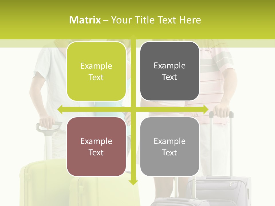 Bag Smiling Tourist PowerPoint Template