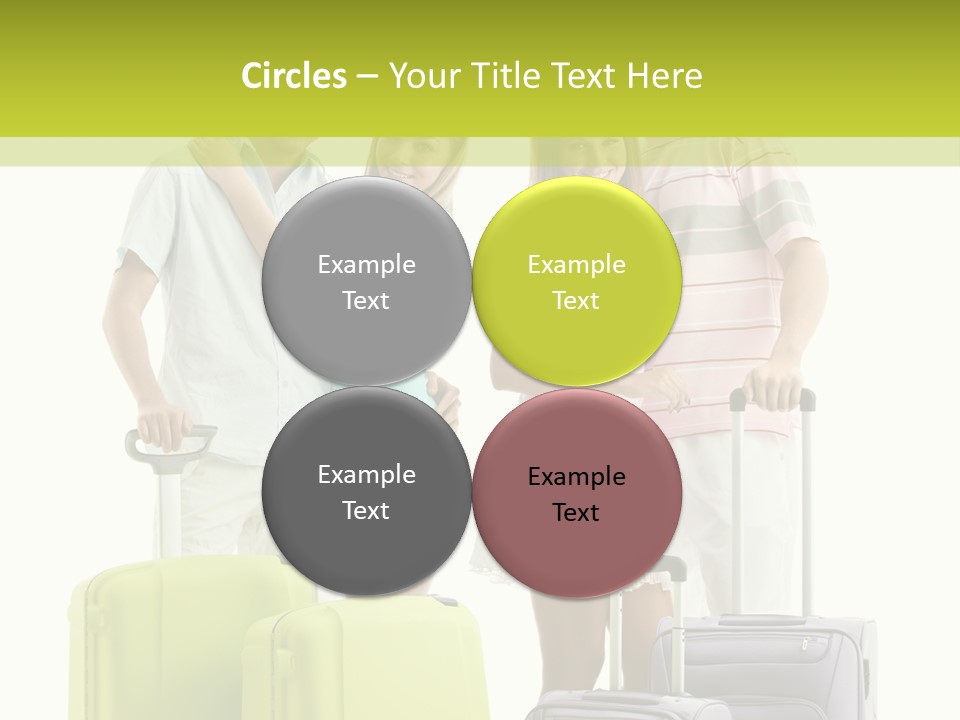 Bag Smiling Tourist PowerPoint Template